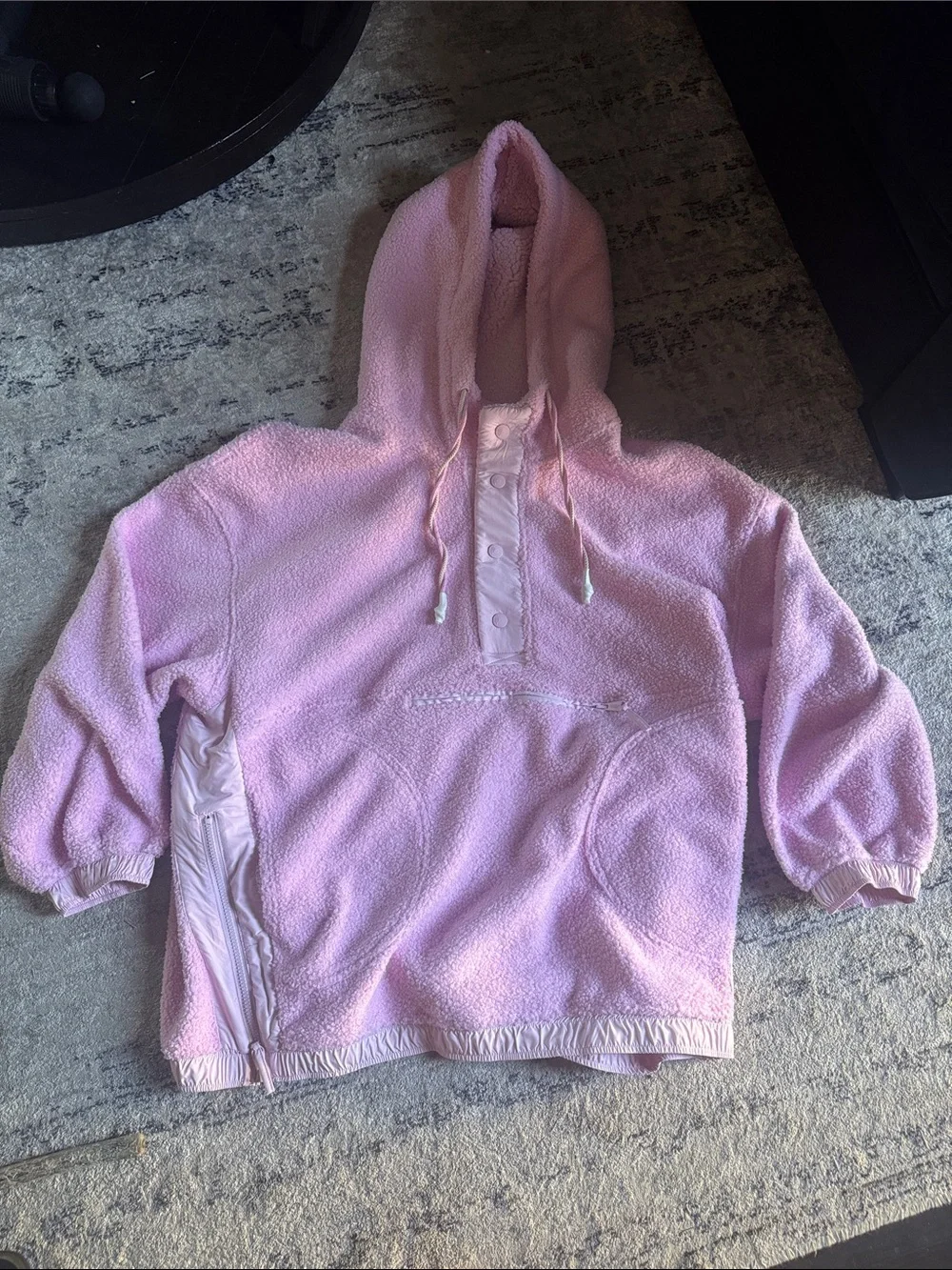 Free people movement Cozy Pink Hooded Fleece Pullover Sweater